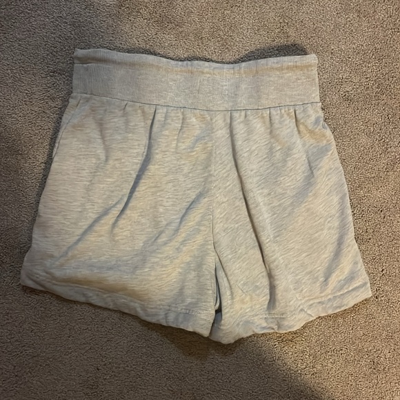 lou and grey Casual Gray Shorts with Neon Yellow Drawstring - Picture 4 of 4